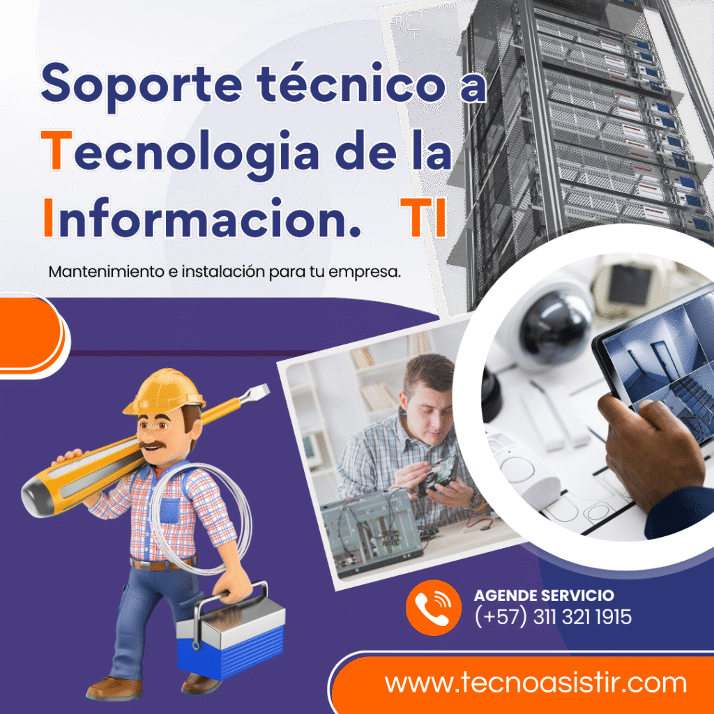 Soporte técnico en TI presencial para empresas en Cali y Valle del Cauca.