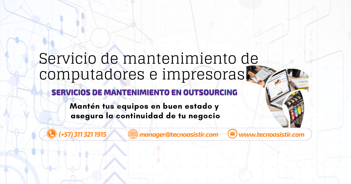 Reparación y Mantenimiento de portátiles, computadores por contrato