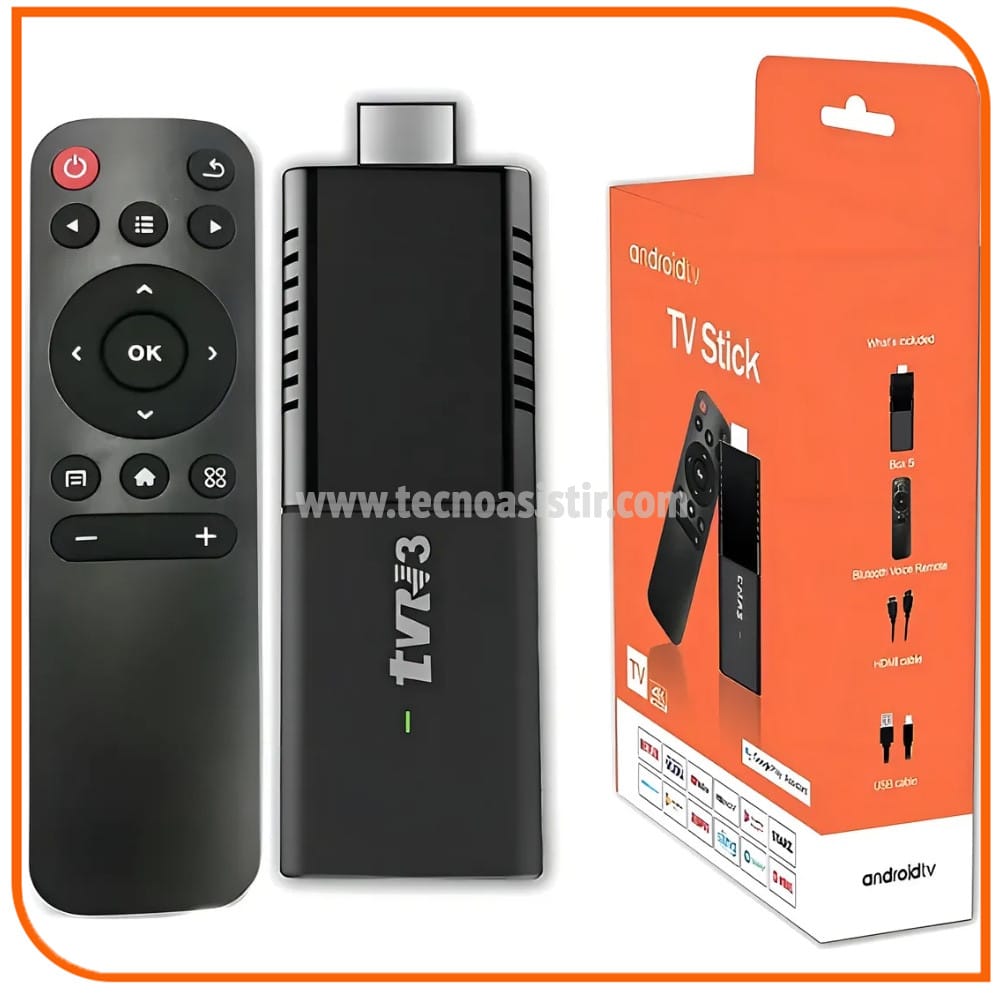 Android tv stick 14.0 4k 16gb wifi hdmi control remoto tv box