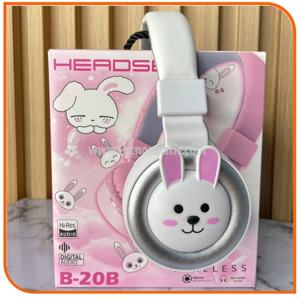 Auriculares inalámbricos de conejo compatible con bluetooth, diadema estéreo, fantasía