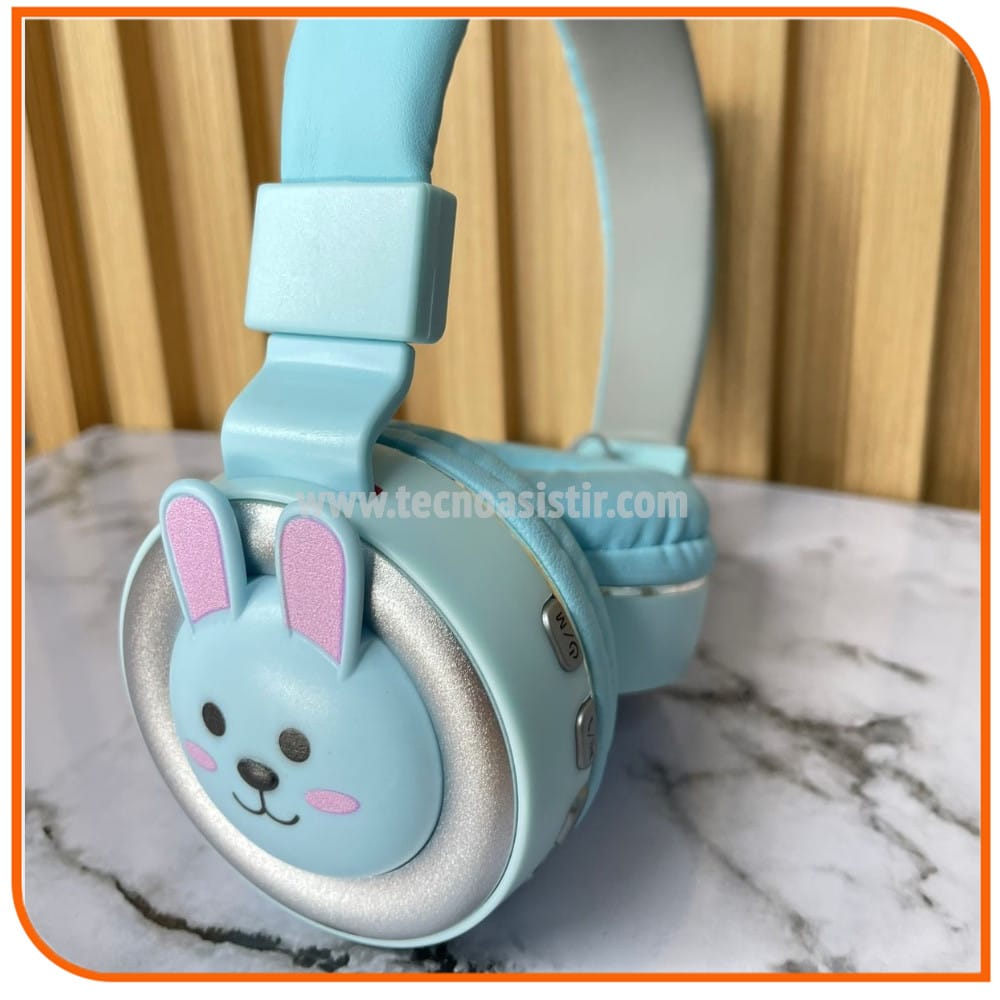 Auriculares inalámbricos de conejo compatible con bluetooth, diadema estéreo, fantasía - Image 4