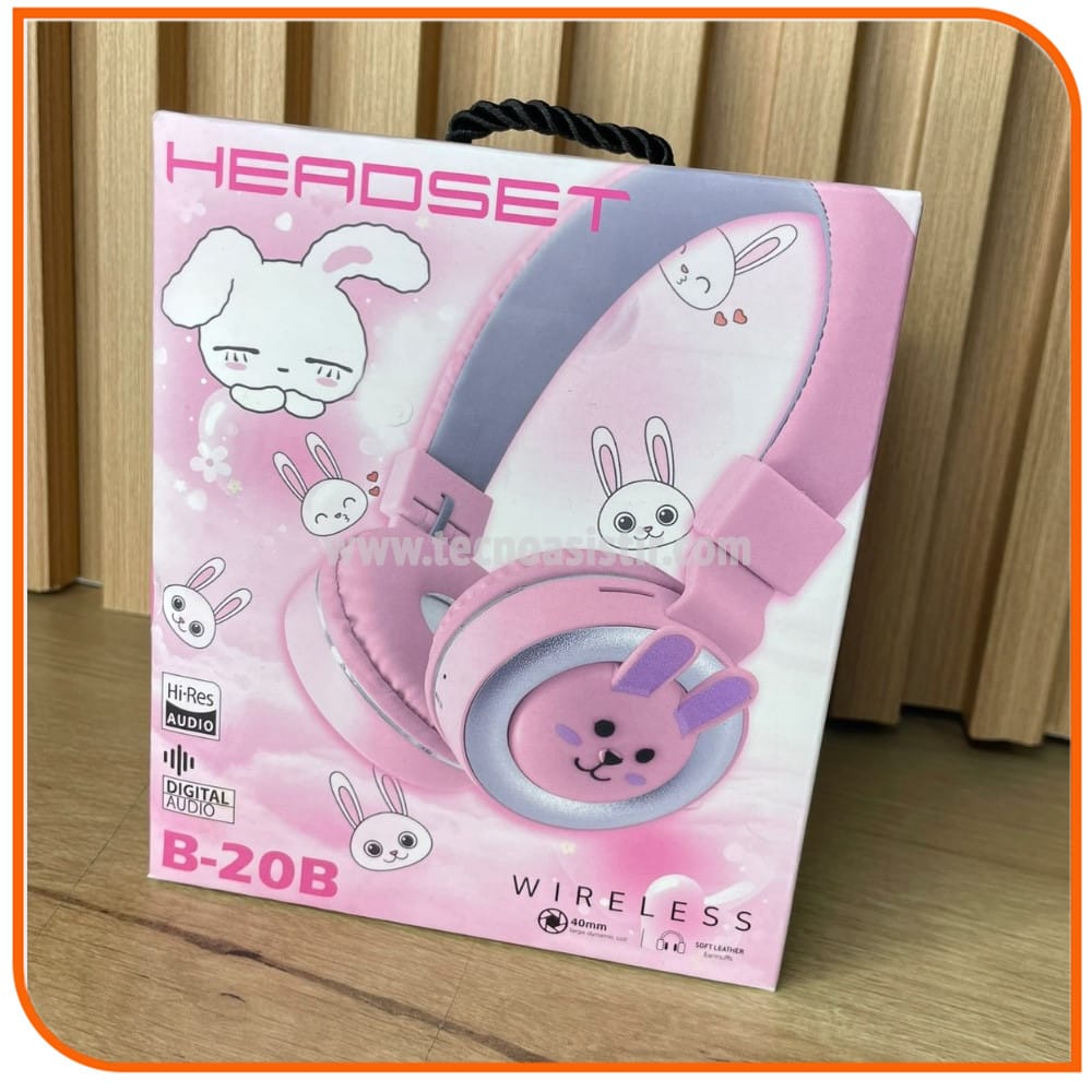 Auriculares inalámbricos de conejo compatible con bluetooth, diadema estéreo, fantasía - Image 12