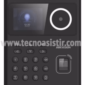 TERMINAL DE RECONOCIMIENTO FACIAL / PANTALLA LCD 2.4″ / LENTE 2 MP / AUTENTICACIÓN POR ROSTRO, HUELLA, TARJETA M1 Y PIN / CAPACIDAD: 500 ROSTROS, 1 000 TARJETAS, 1 000 HUELLAS, 100 000 EVENTOS DS-K1T320MFWX-B
